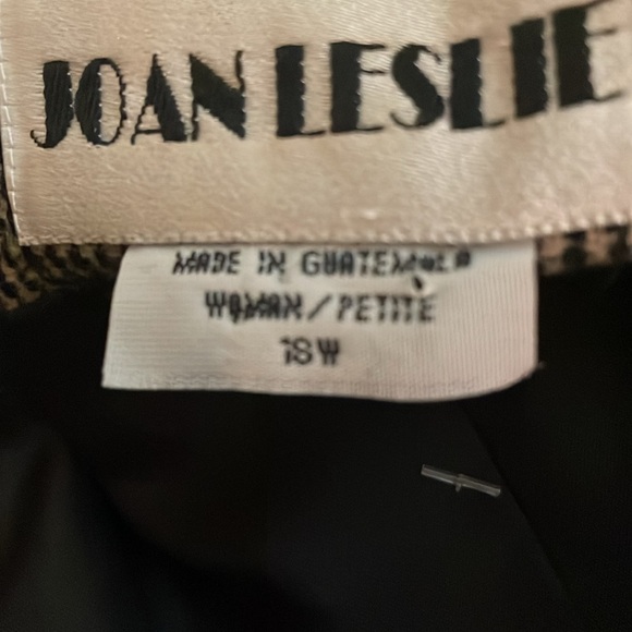 Joan Leslie Vintage Wool Blend Petite Black and White Plaid Blazer - Picture 6 of 7